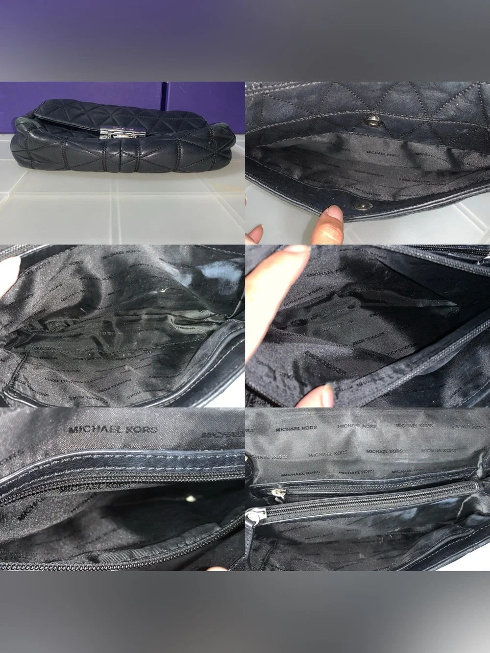 MICHAEL KORS Black Bag Bundle  — Travel Tote, Crossbody Hobo, Sloan Shoulder Bag